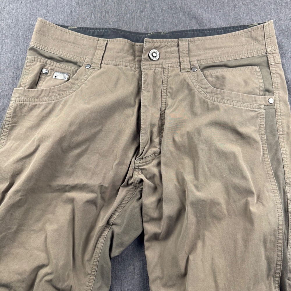 Kuhl Free Ryde Brown Articulated Knee Hiking Work Pants Mens 32x32